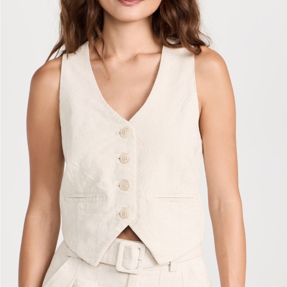 BlankNYC Linen Vest Medium
